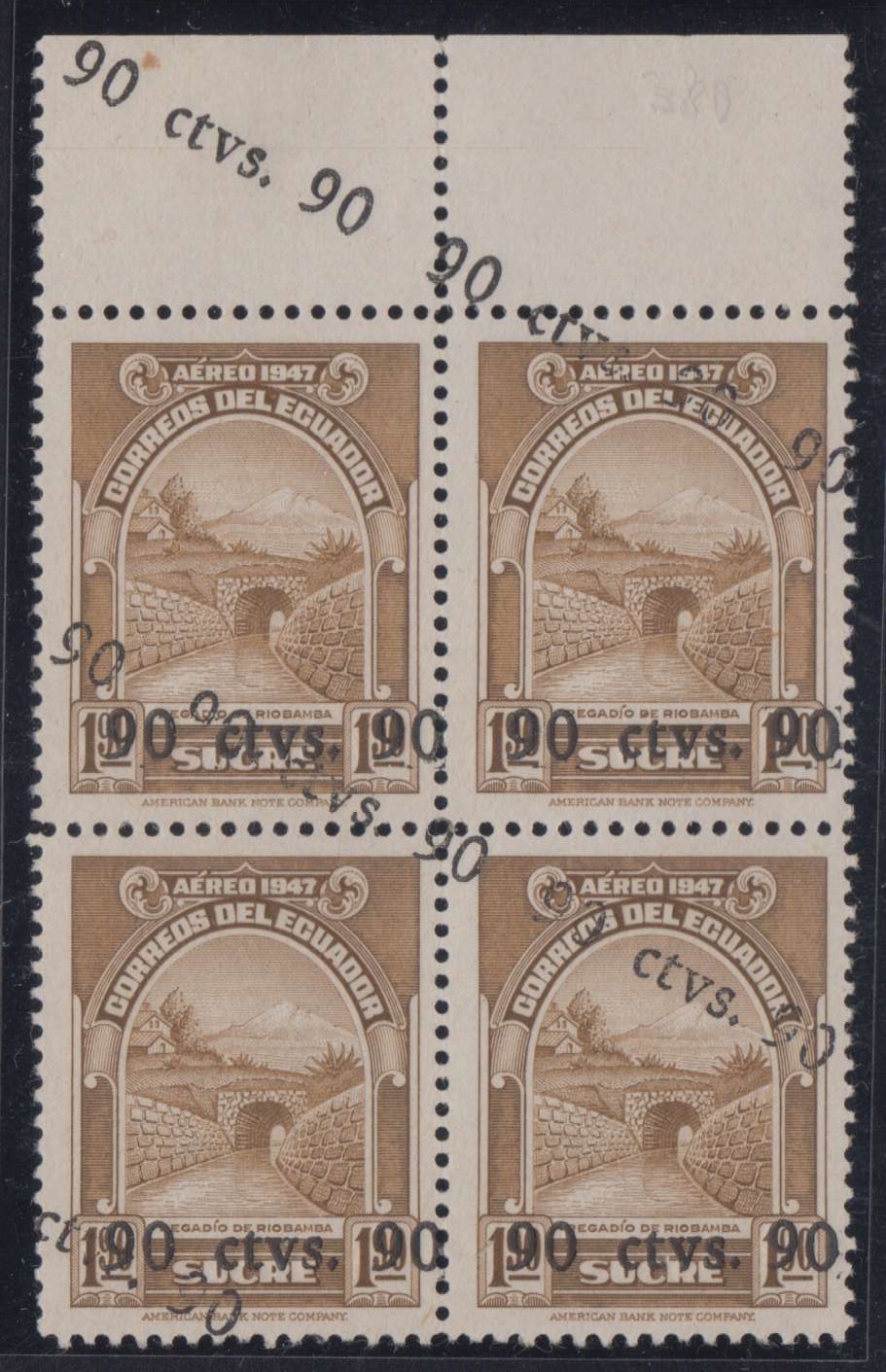 Ecuador 1950 — Scott C215 variety