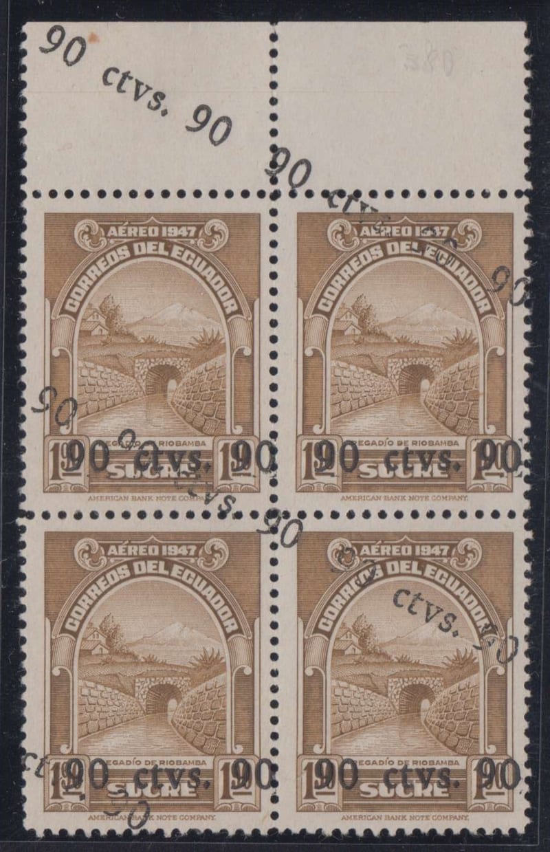 Ecuador 1950 — Scott C215 variety