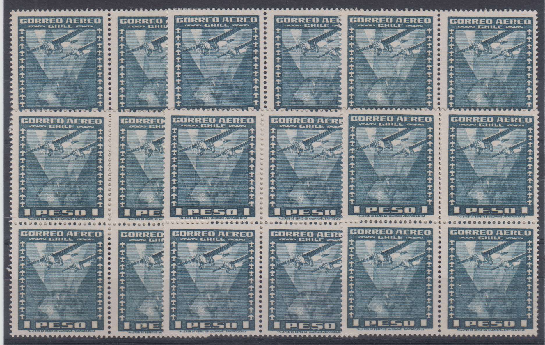 Chile — Airs, Telegraph & revenues used as postage