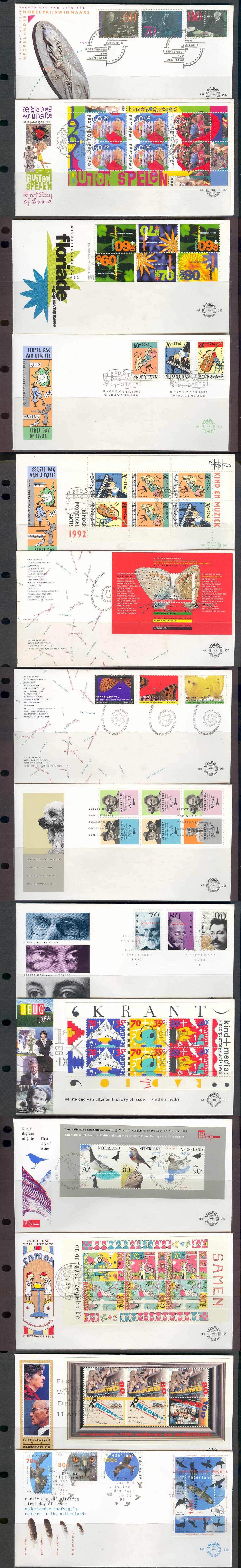 Netherlands 1991 — Cacheted unaddressed FD covers
