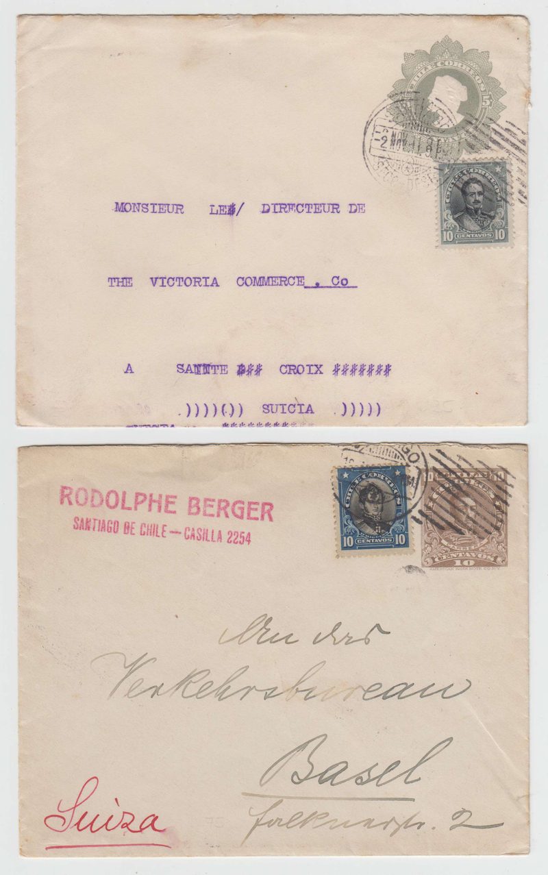 Chile 1911 — PS Envelopes