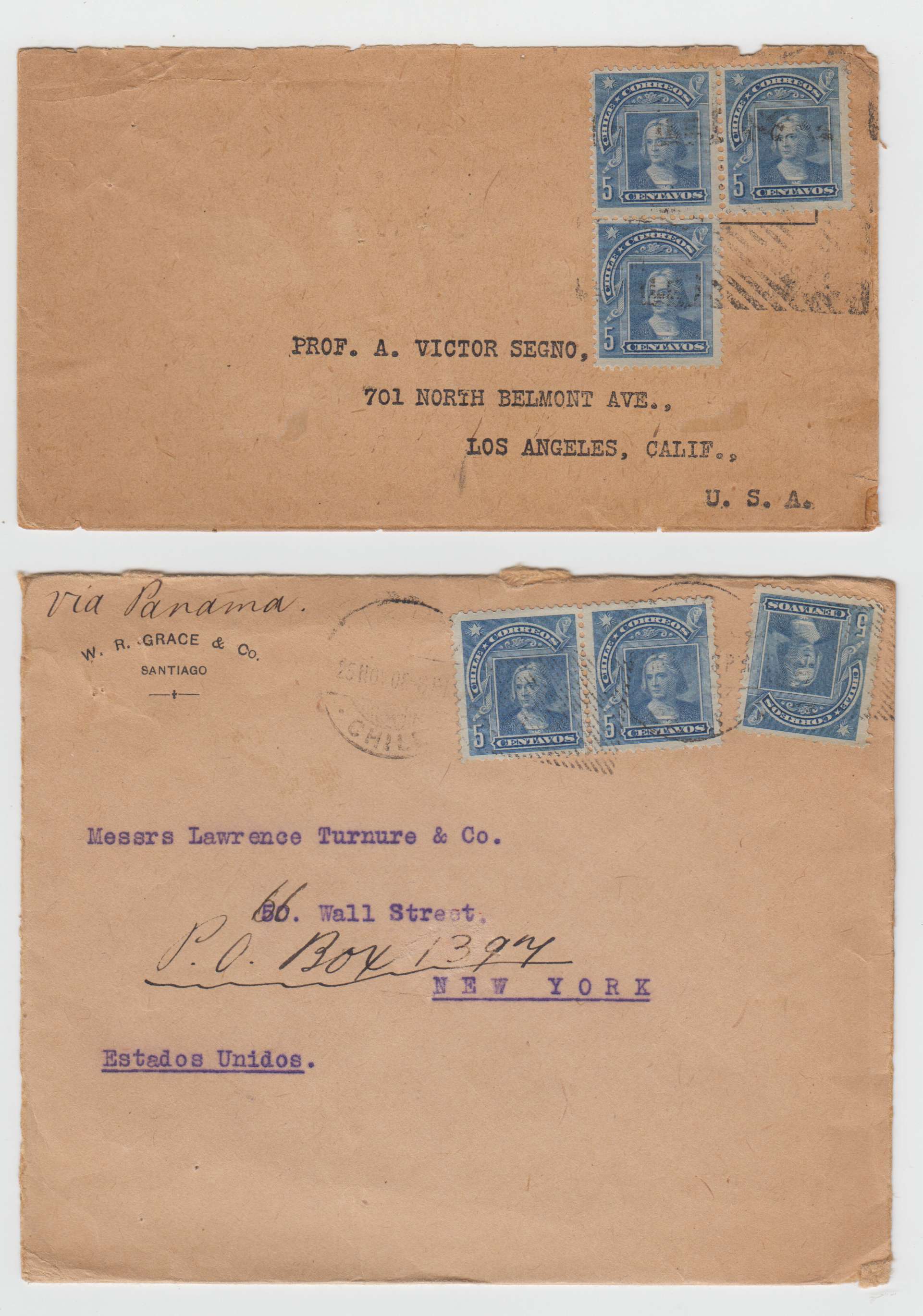 Chile 1890 — Group of 12 covers