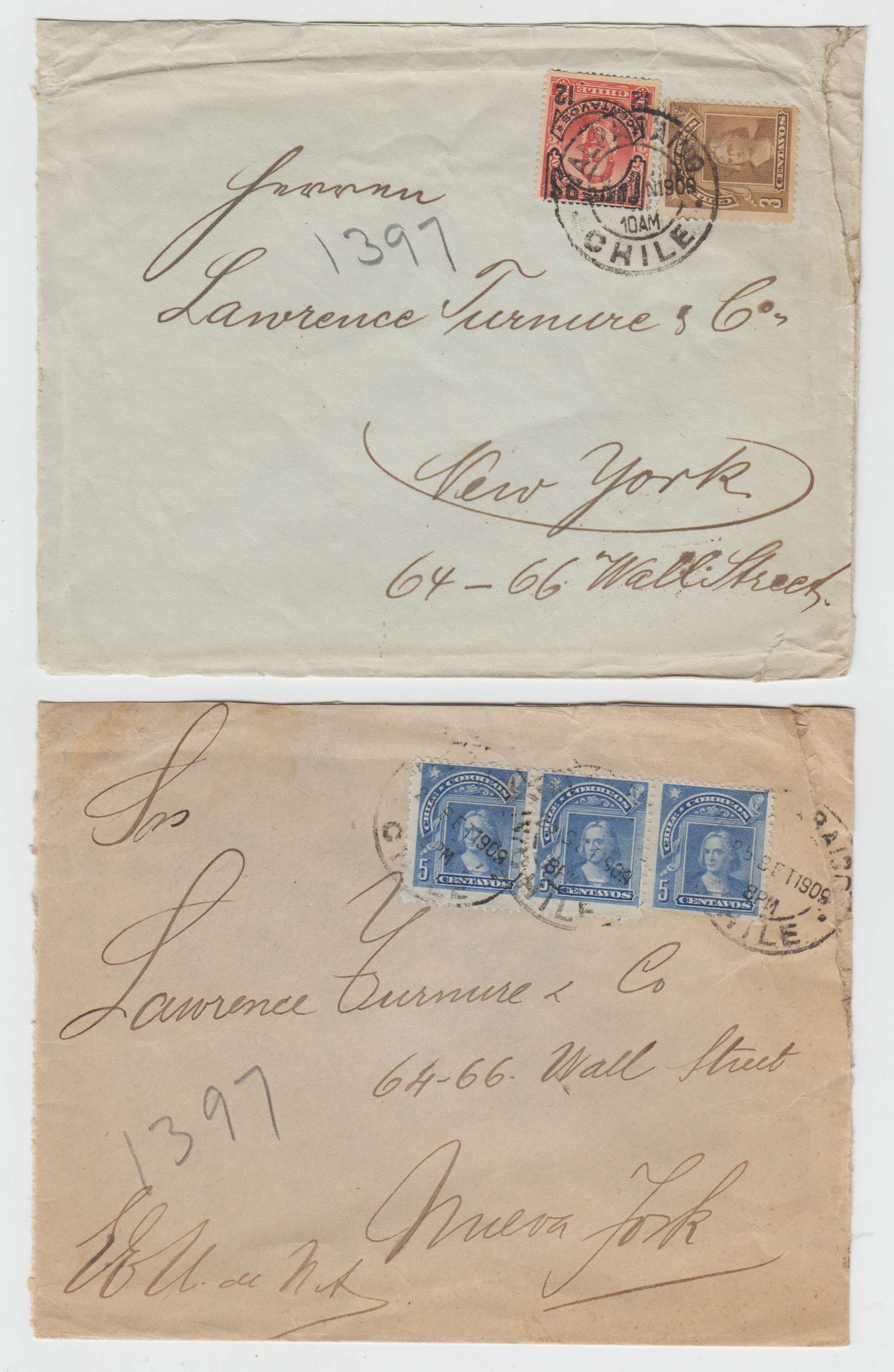 Chile 1890 — Group of 12 covers