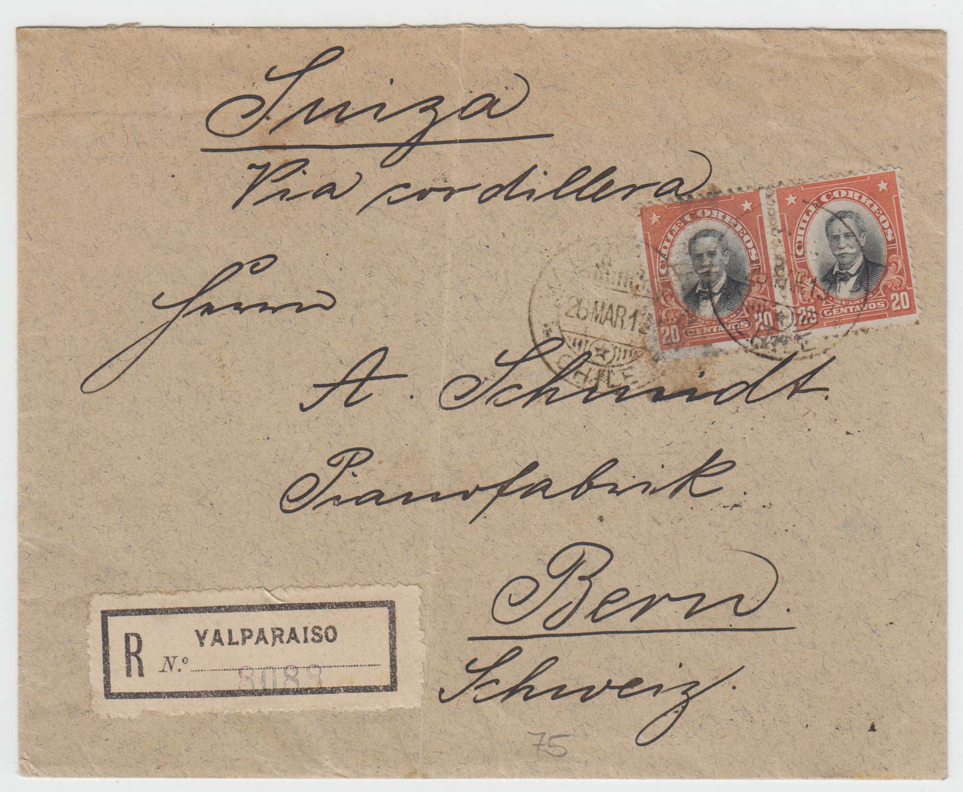 Chile 1890 — Group of 12 covers
