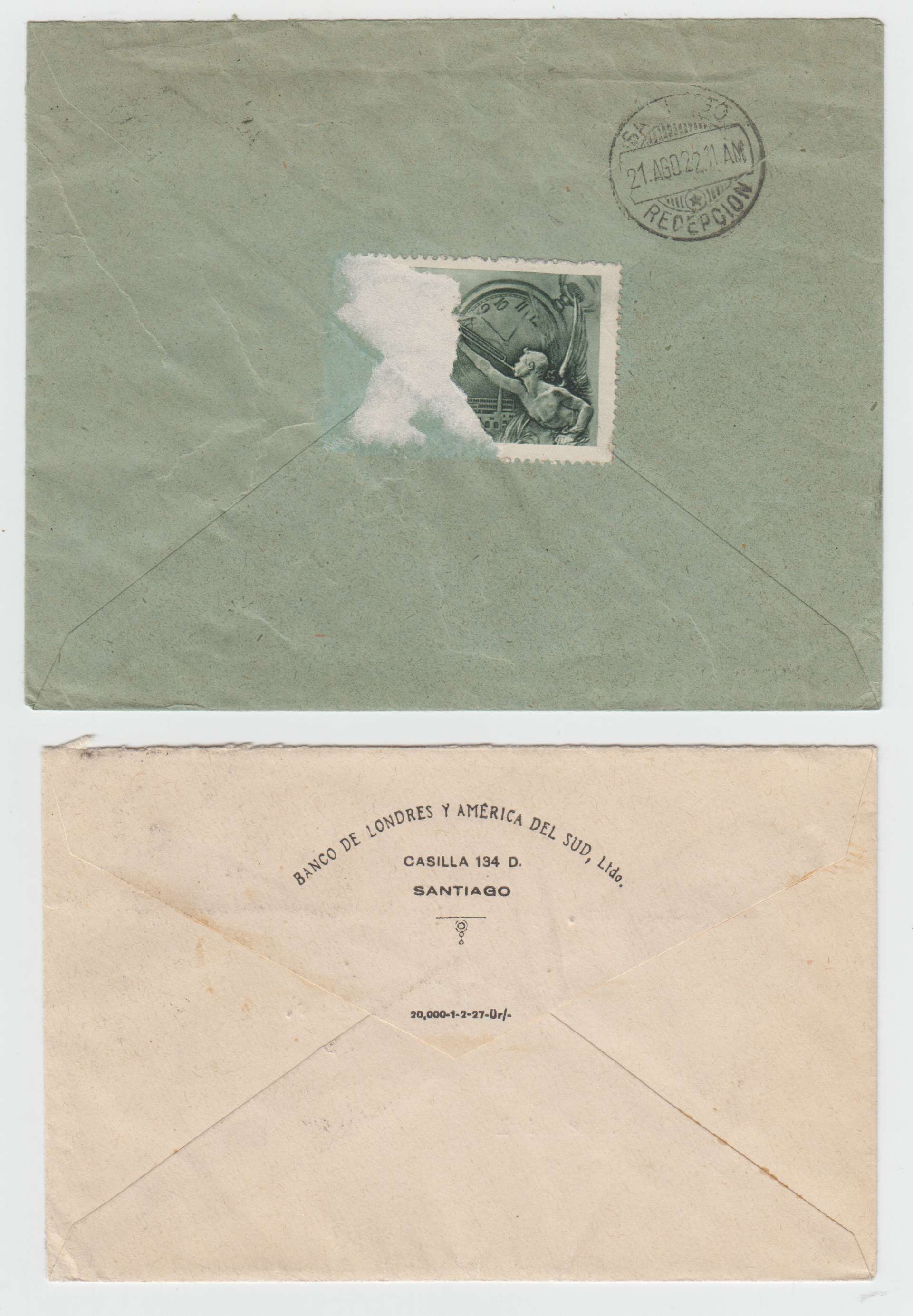 Chile 1916 — Group of 10 covers to Switzerland, Germany or USA with better cancels, rates, etc