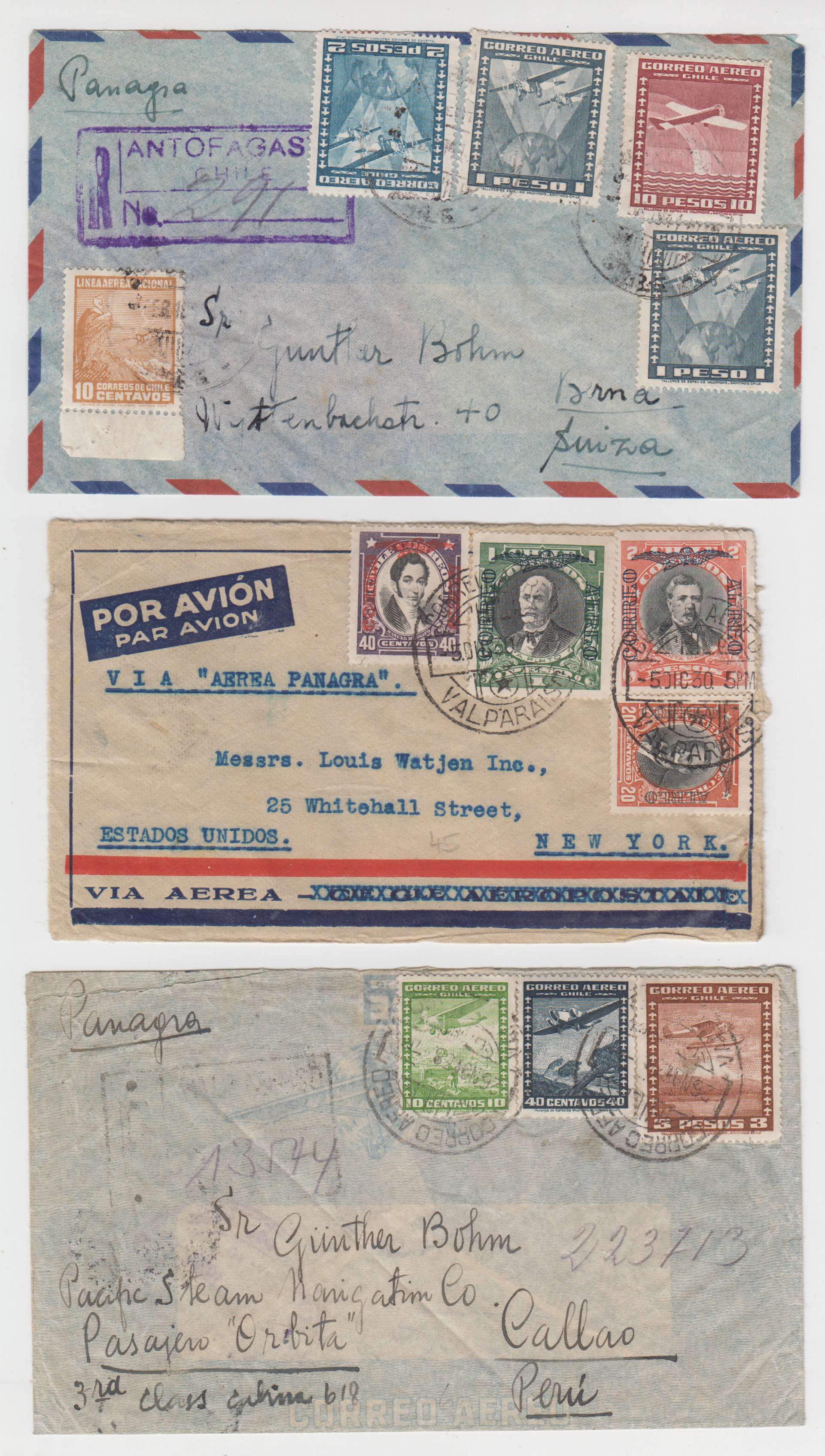Chile 1930 — Via Panagra & Via Condor
