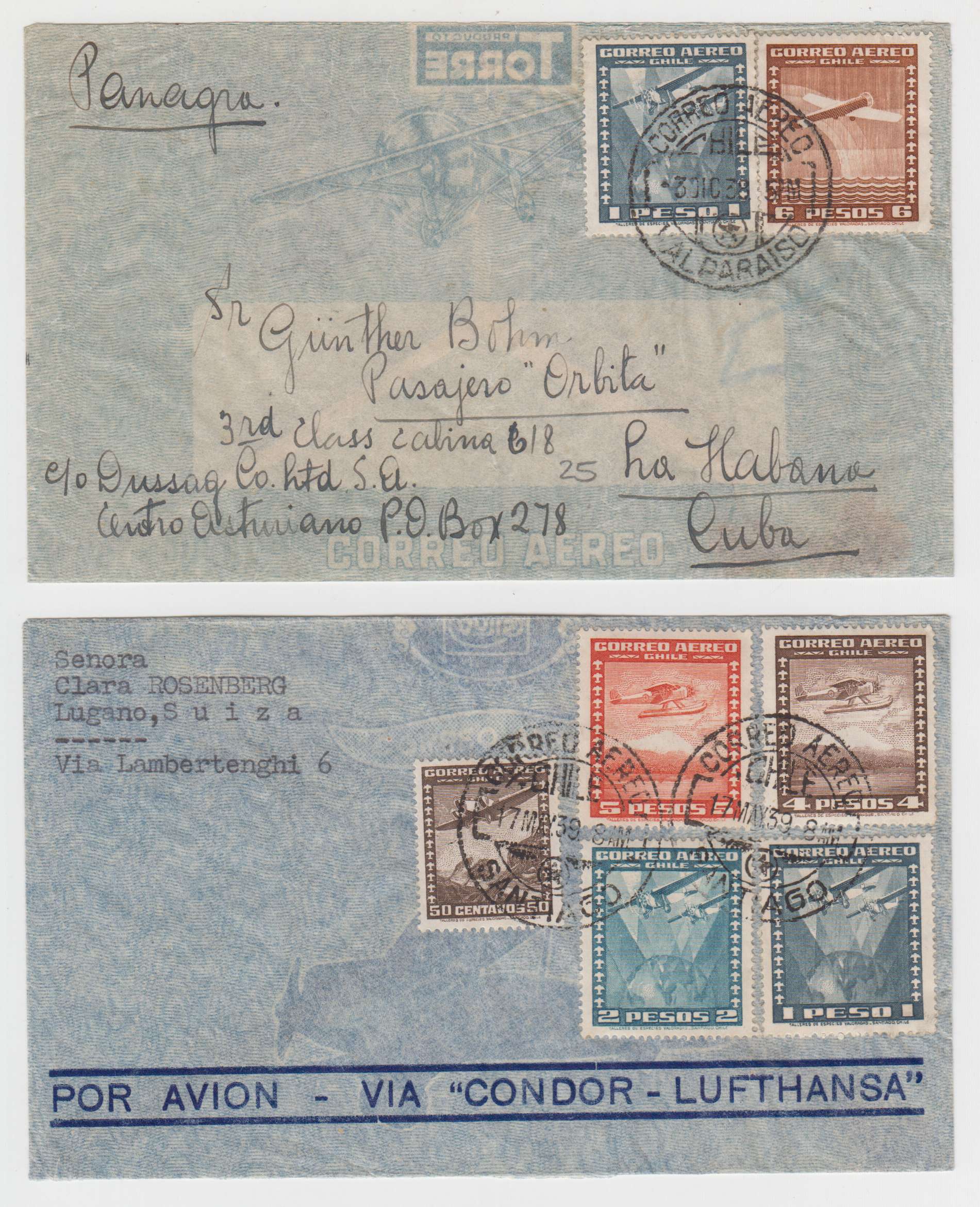 Chile 1930 — Via Panagra & Via Condor