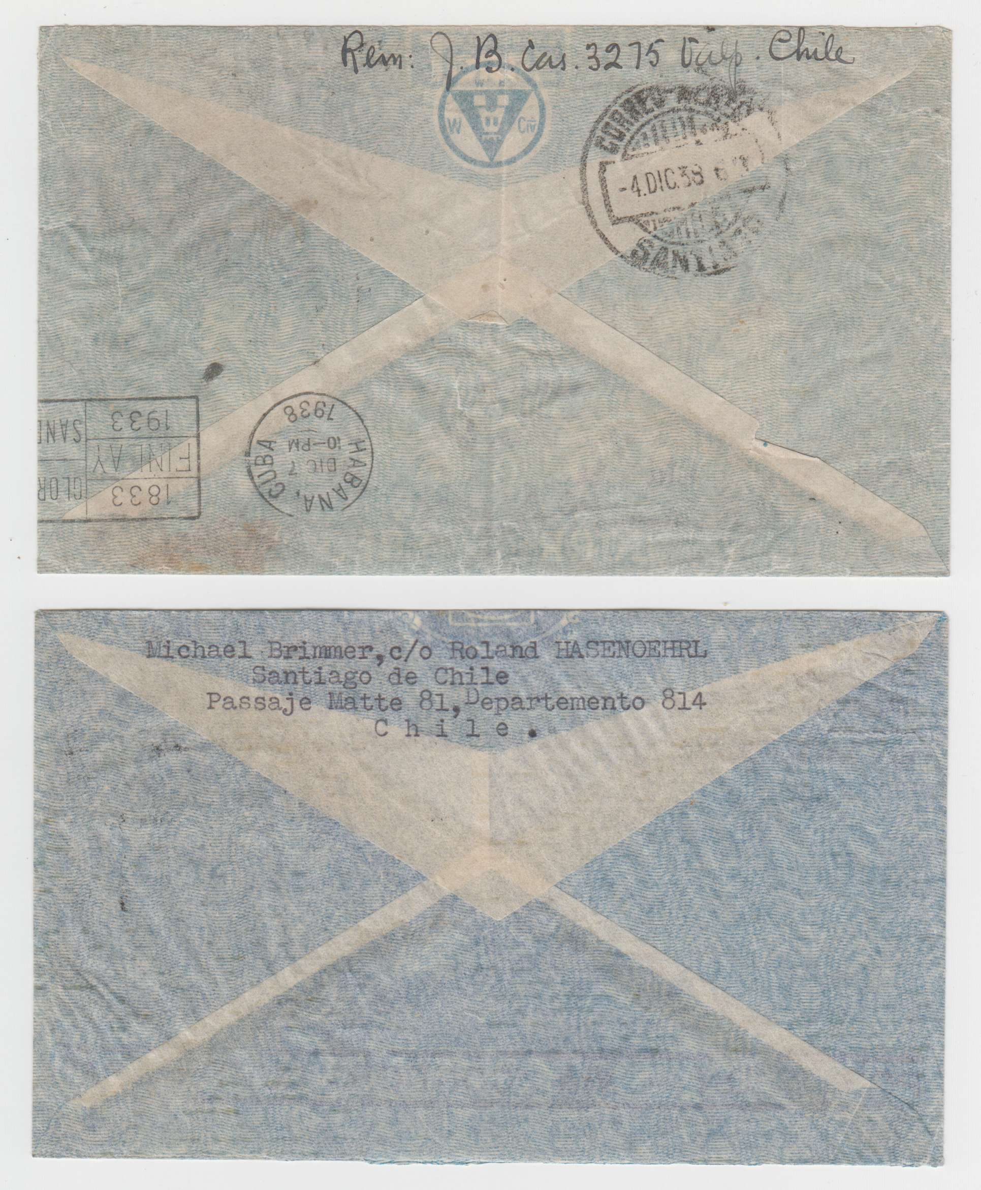 Chile 1930 — Via Panagra & Via Condor
