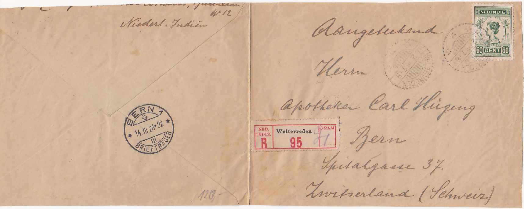 Netherlands 1926 — Destination cover