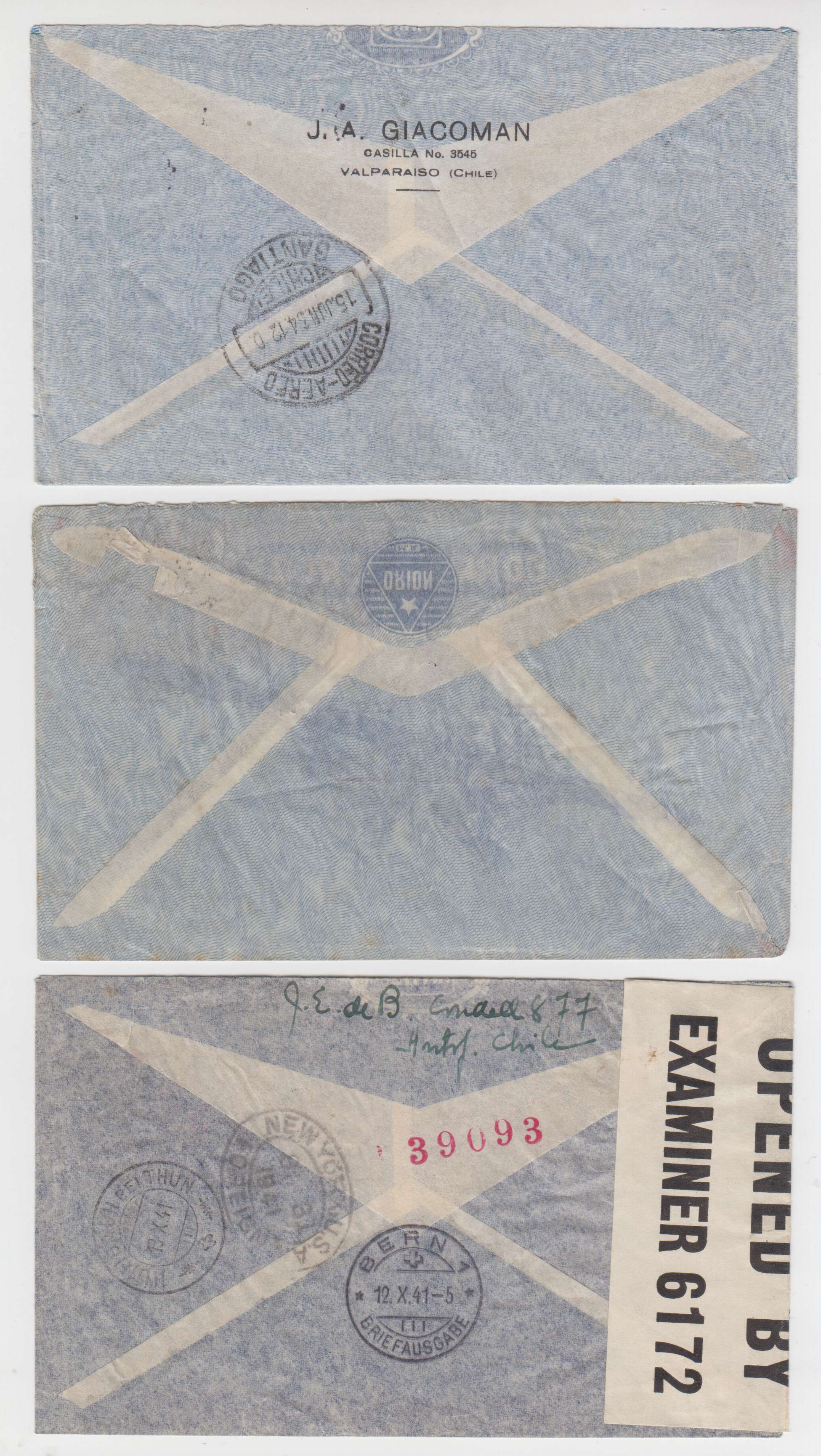 Chile 1933 — Better collection of 17 covers to Germany Switzerland or GB including surface, R-covers,…