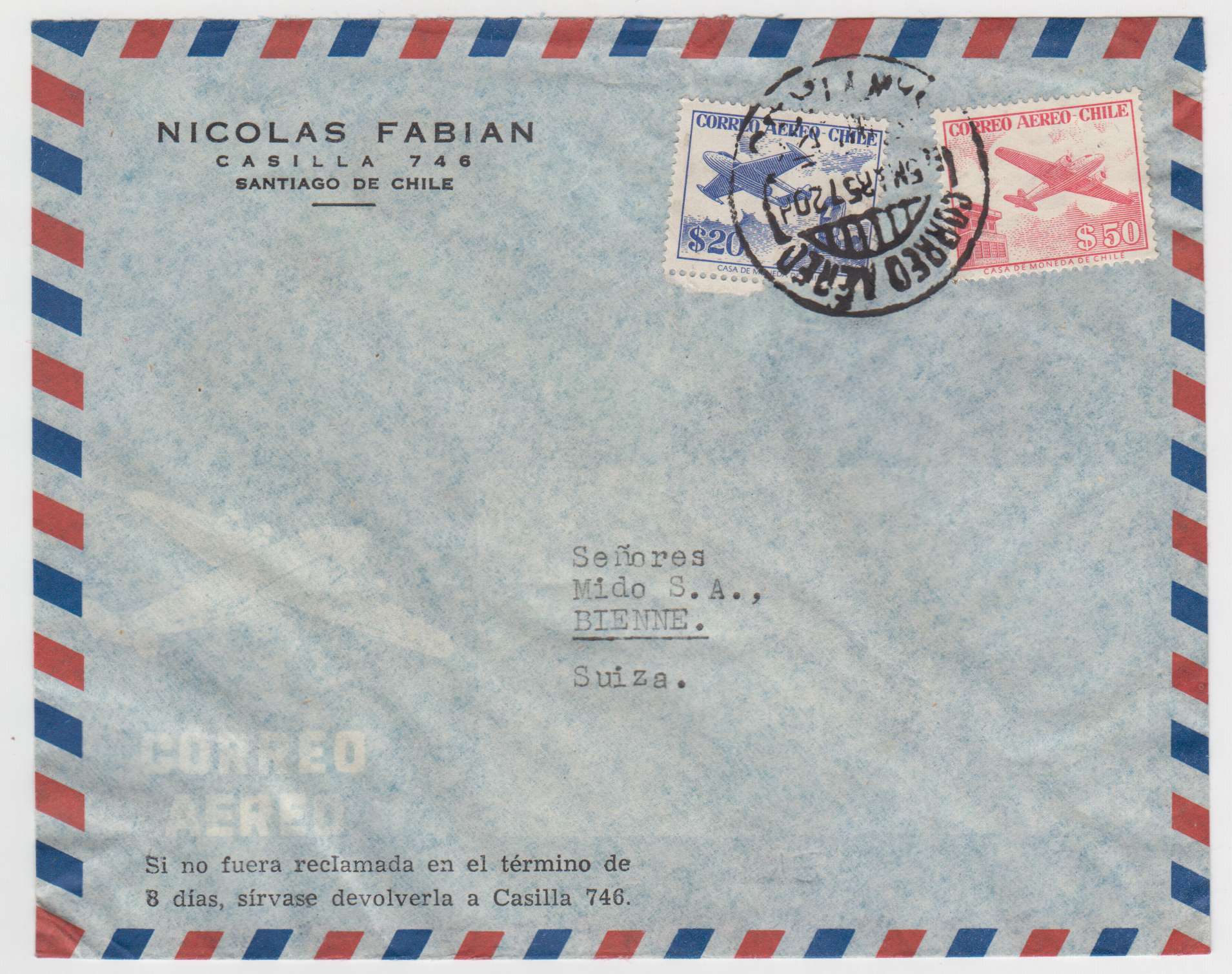 Chile 1948 — Collection of 23 covers to Austria or Switzerland including better rates & Frankings,…