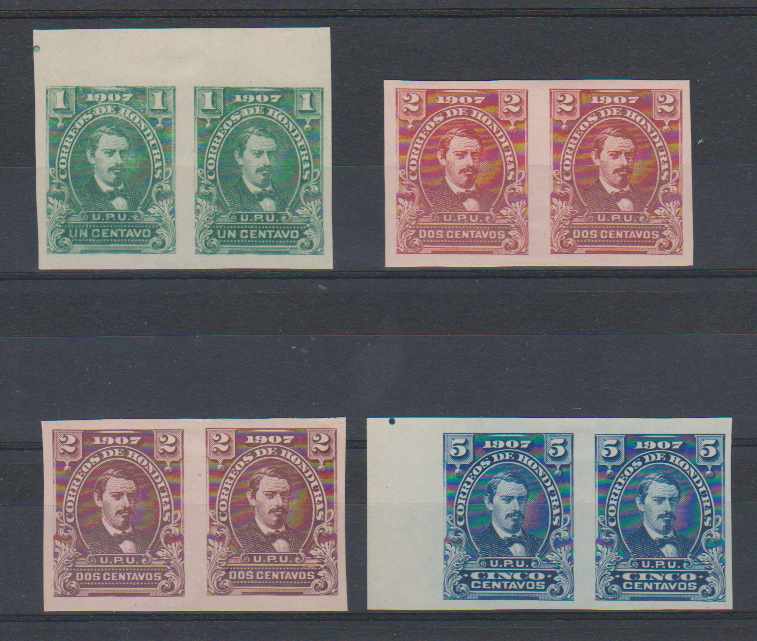 Honduras 1907 — Scott 119, 120 & 121