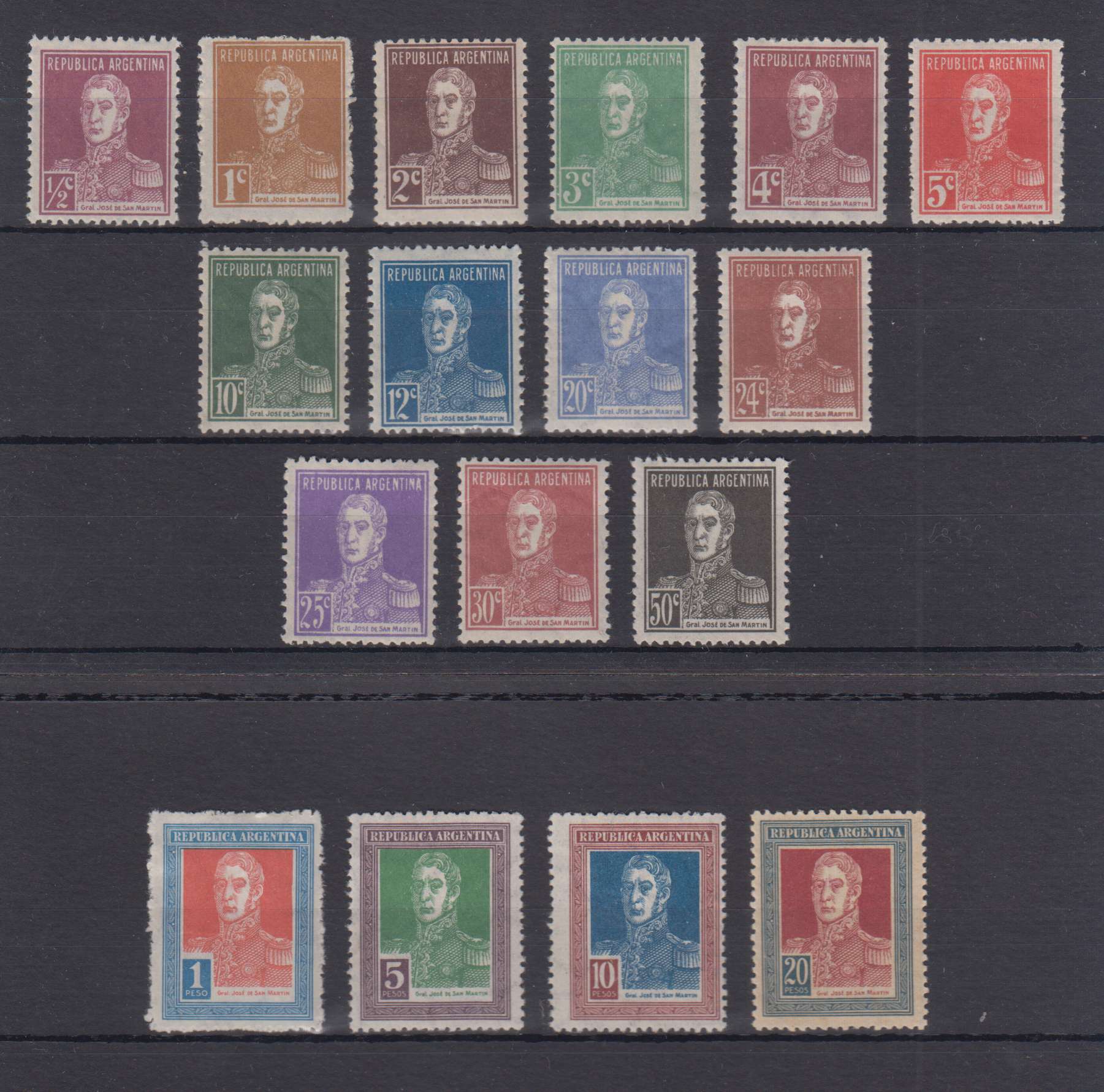 Argentina 1923 — San Martin Without Period issue