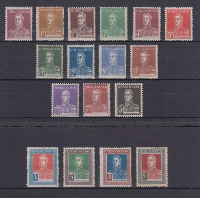 Argentina 1923 — San Martin Without Period issue