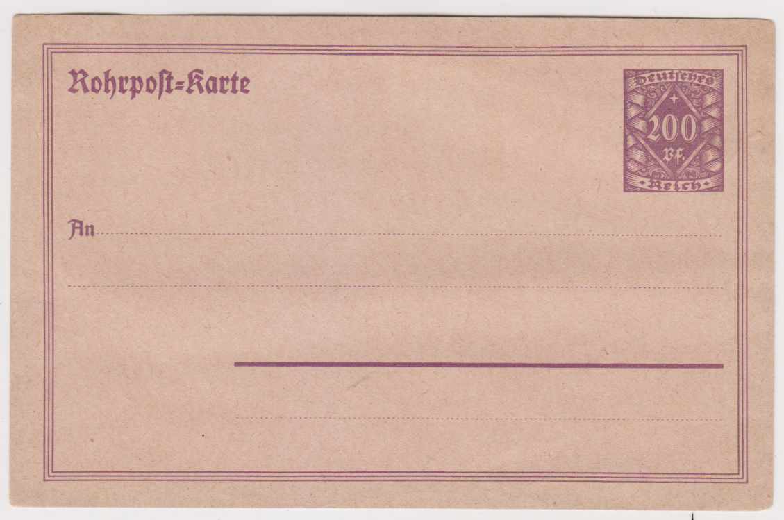 Germany 1921 — Pneumatic card