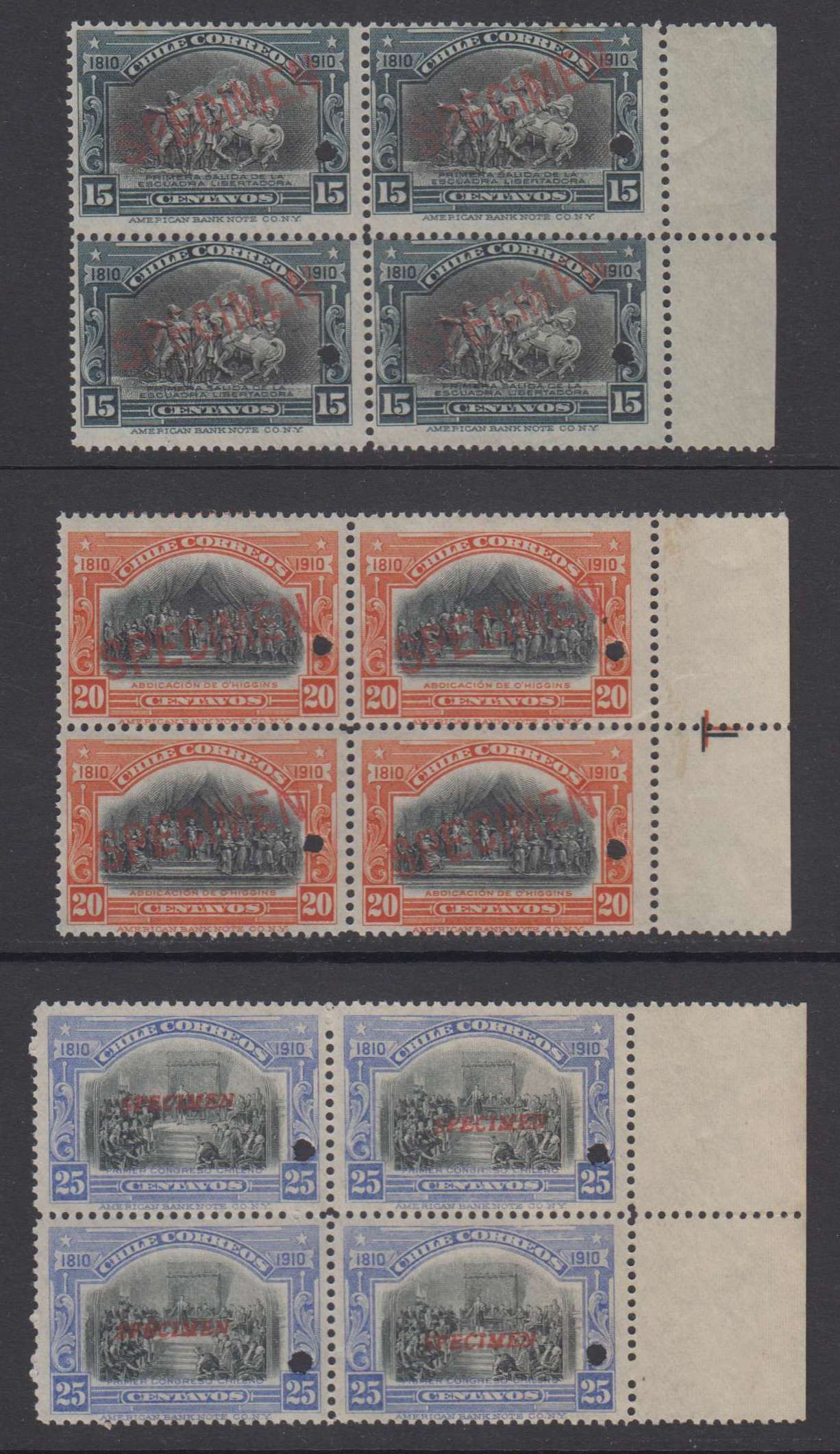 Chile 1910 — Centenary issue