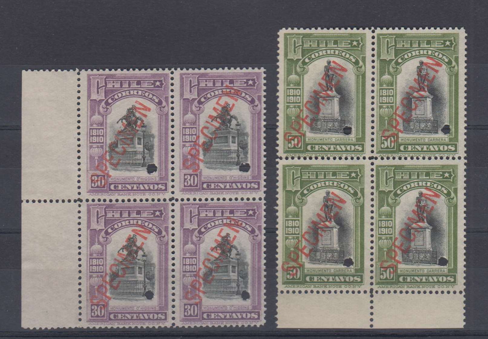 Chile 1910 — Centenary issue