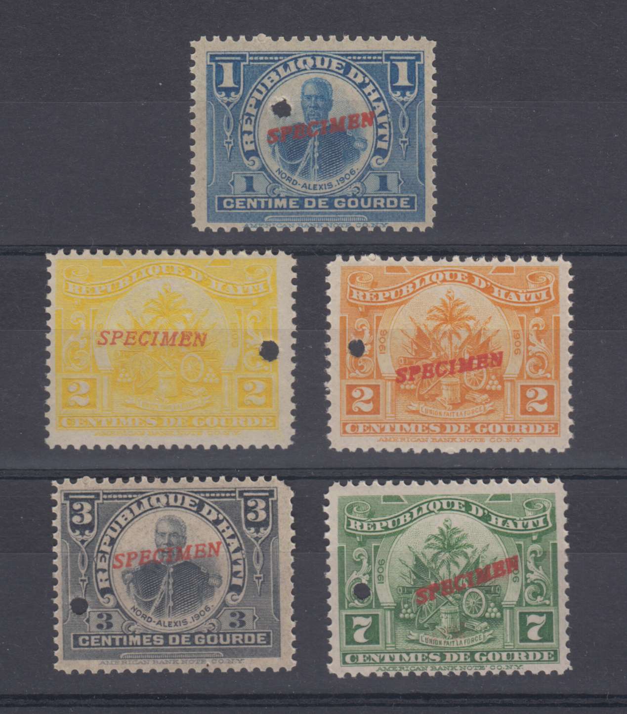 Haiti 1906 — Scott 145-149
