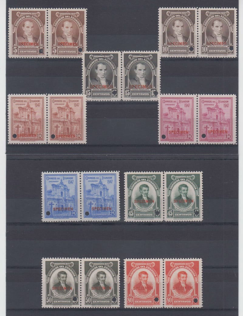 Ecuador 1947 — Scott 475-483