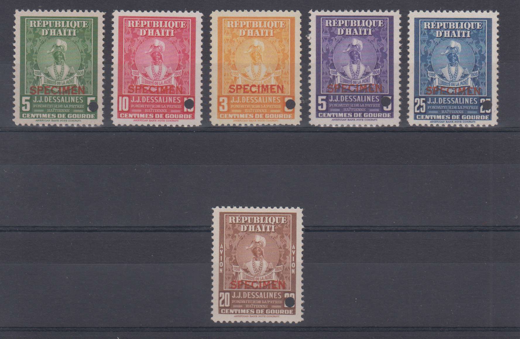 Haiti 1947 — Scott 379-382 & C46