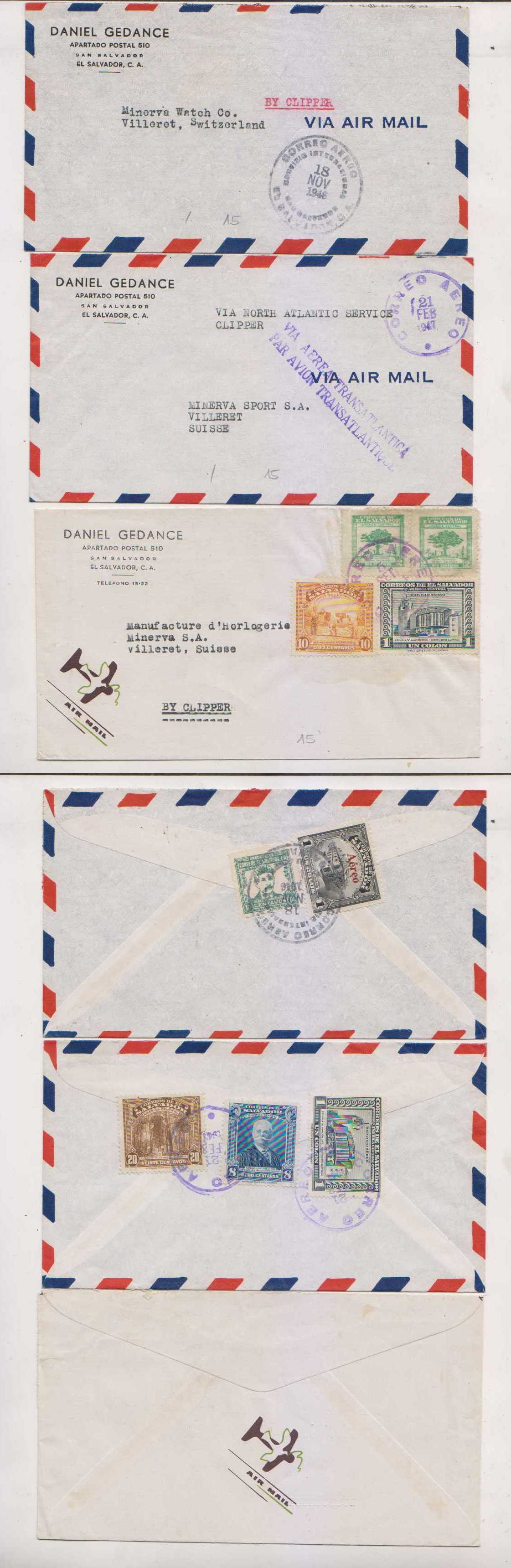 El Salvador 1946 — "BY Clipper"