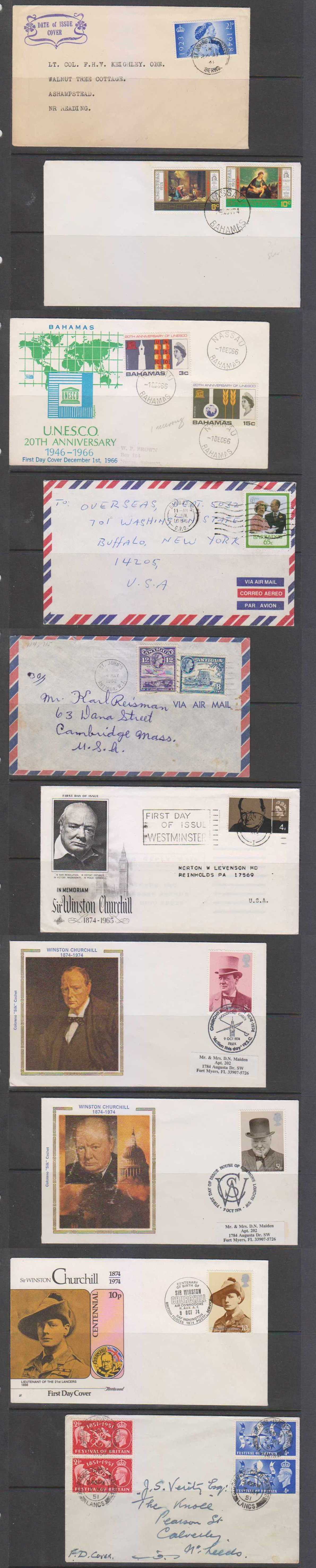 Great Britain — A substantial group of 55 covers, cacheted Fdc's, post cards, one unused aerogramme, etc