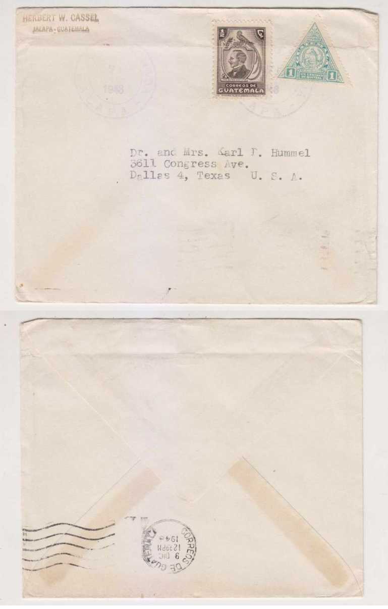 Guatemala 1948 — Surface mail to Dallas, TX