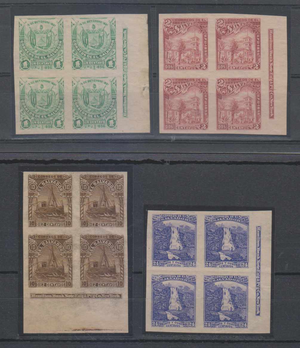 El Salvador 1896 — Scott 146-147, 150 & 154
