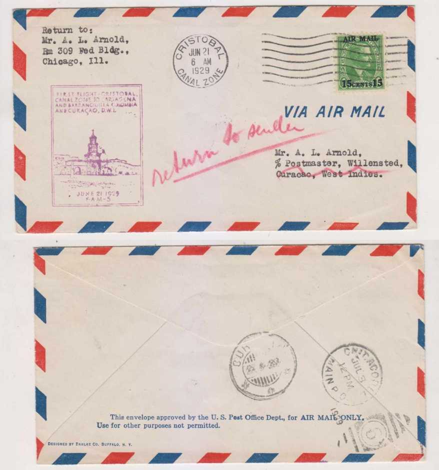 Canal Zone 1929 — First Flight Fam-5
