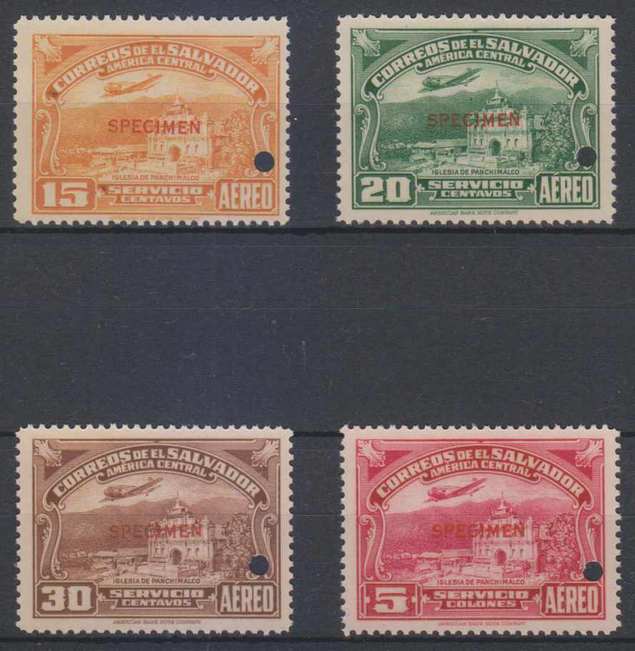El Salvador 1937 — Church & plane issue