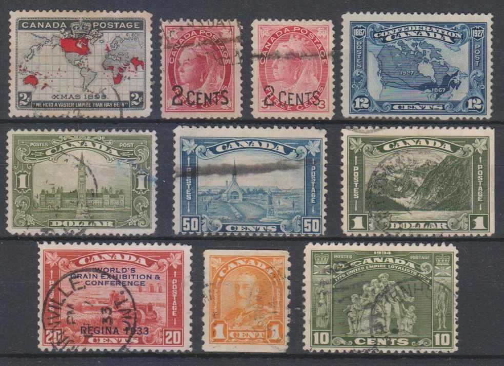 Canada 1898 — Scott 85, 87-88, 145, 159, 176-178, 203 & 209