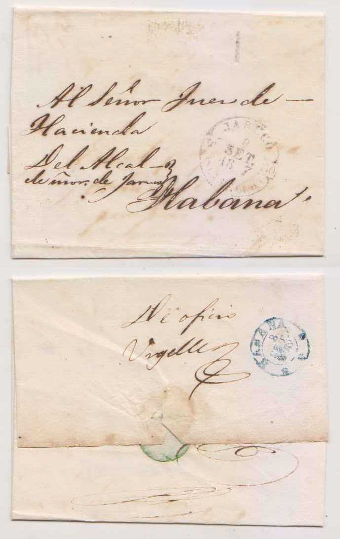 Spain 1857 — Stampless
