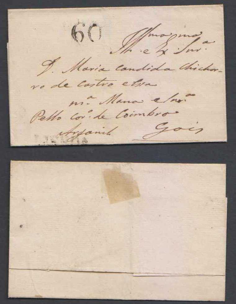Portugal — Undated Prestamp cover with black "Lisboa" Straight line & "60" handstamp rate alongside,…