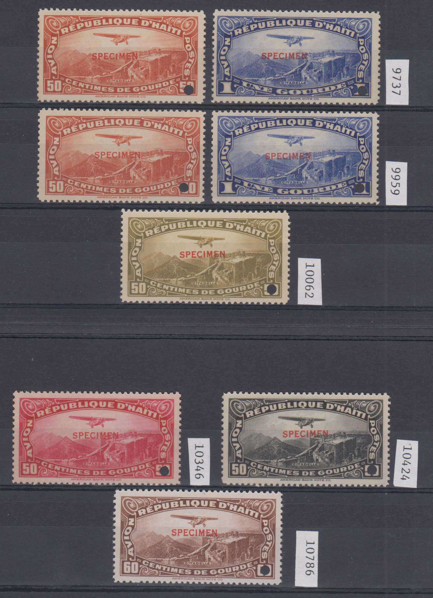 Haiti 1933 — Plane over Christophe's Citadel issue