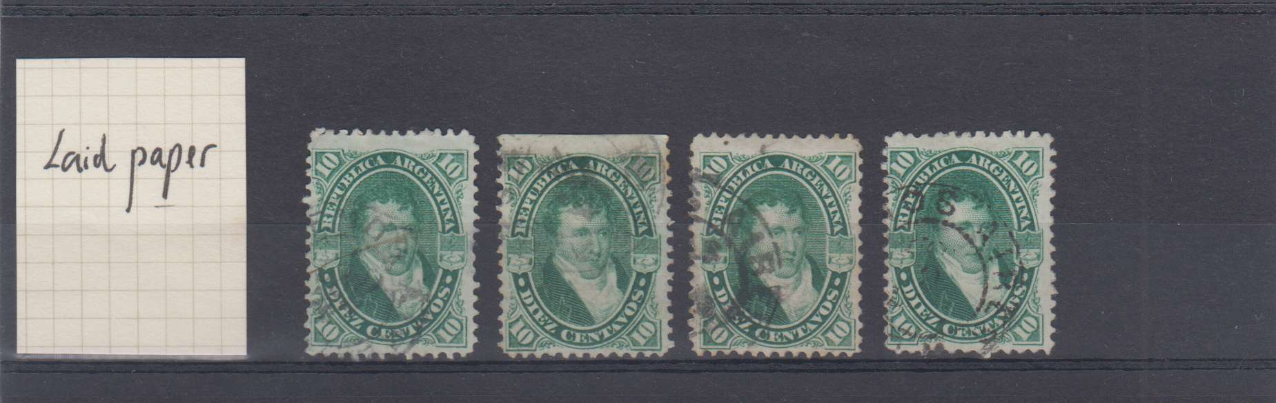 Argentina 1867 — Scott 18-21 & 27
