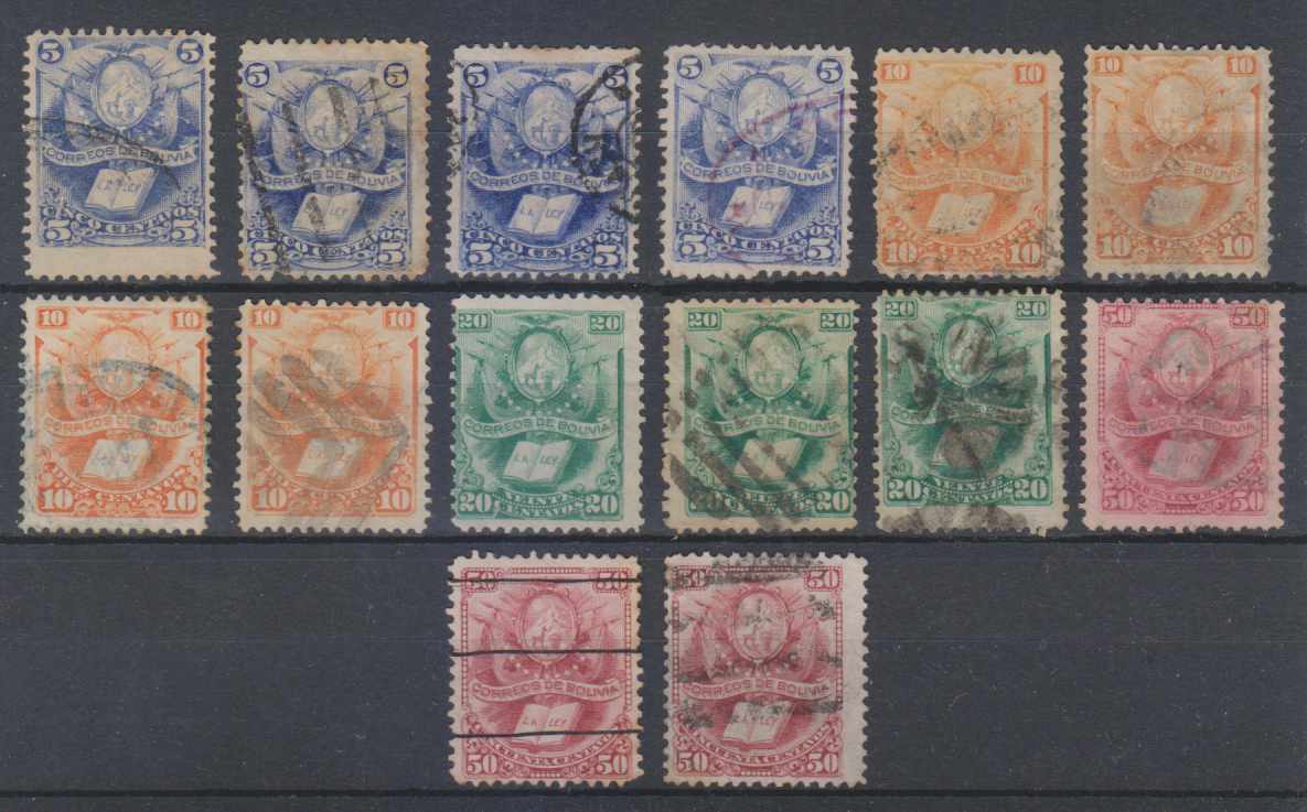 Bolivia 1878 — Arms & Law issue