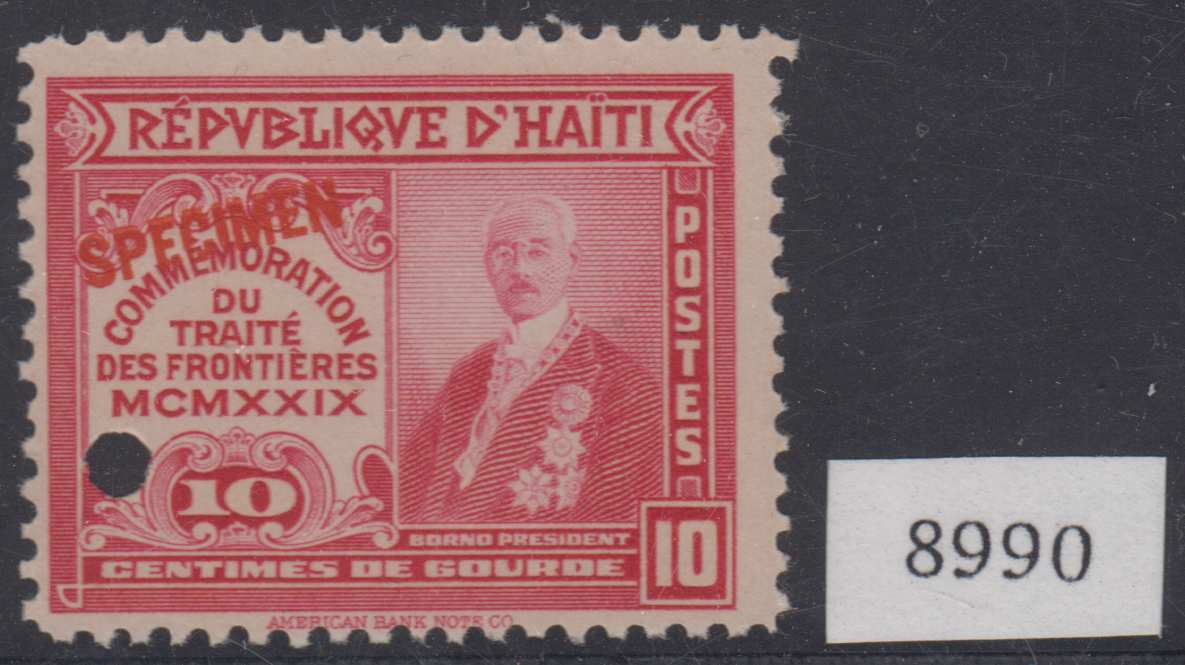 Haiti 1929 — Frontier treaty issue