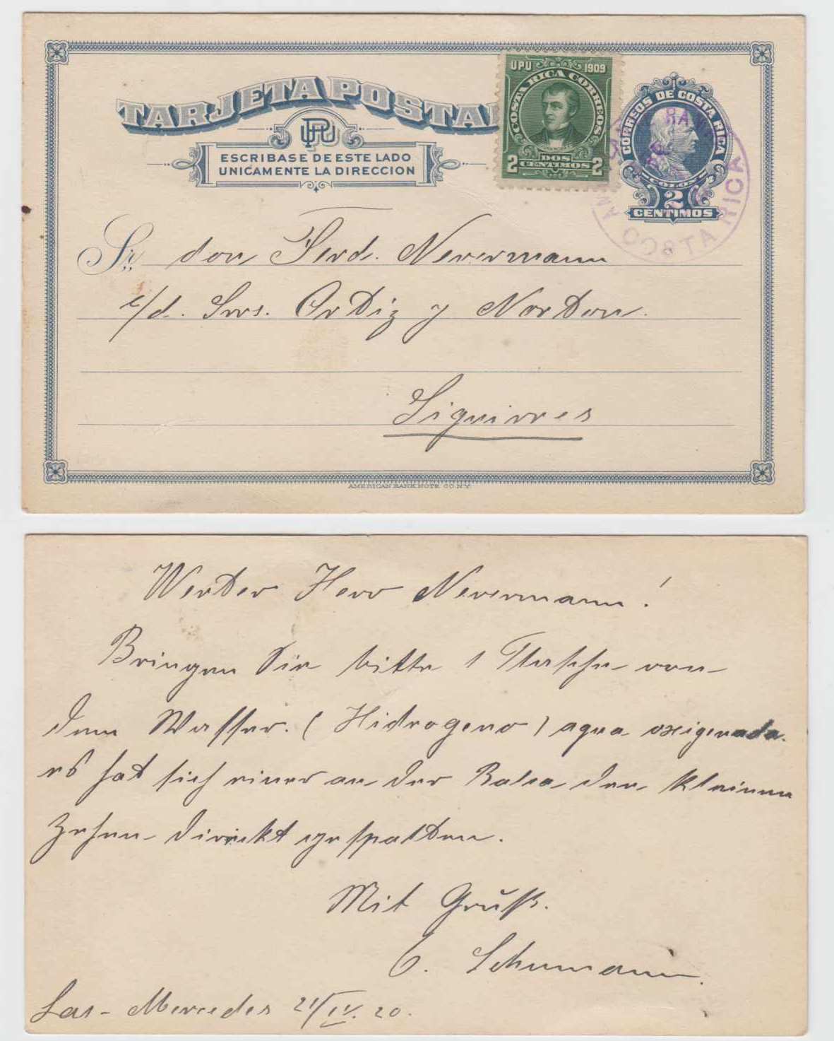 Costa Rica 1920 — Abr 21