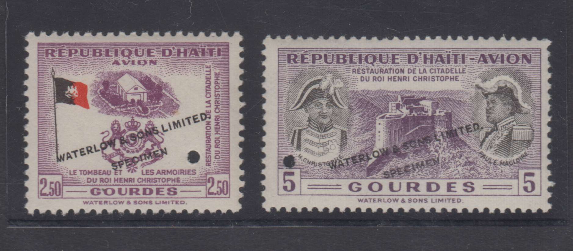 Haiti 1954 — Christophe & Flag issue