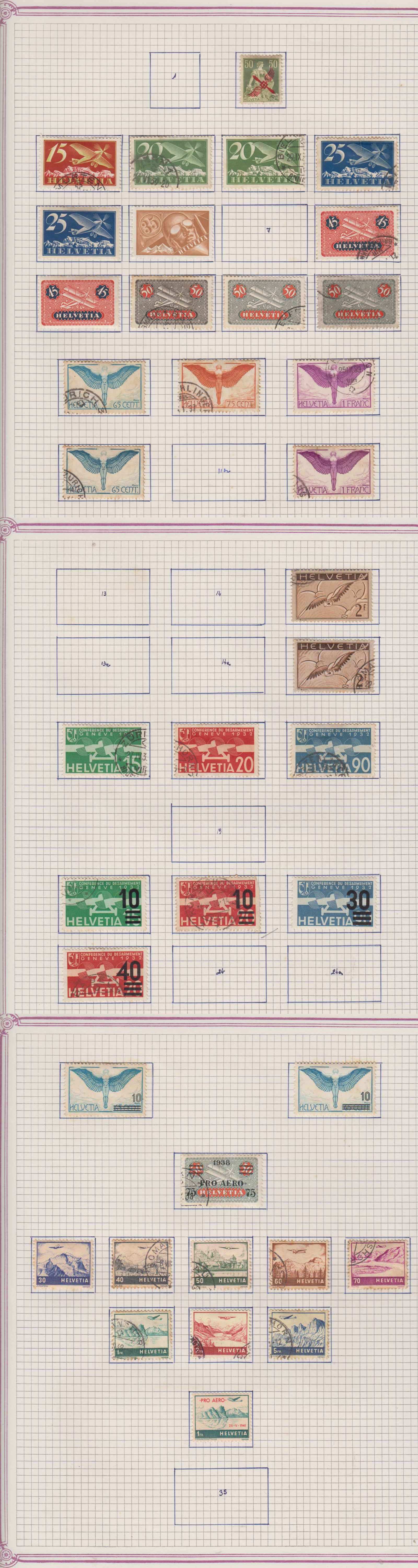 Switzerland — Deep Back of the Book collection on 20 album pages including air post, tax, Military,…