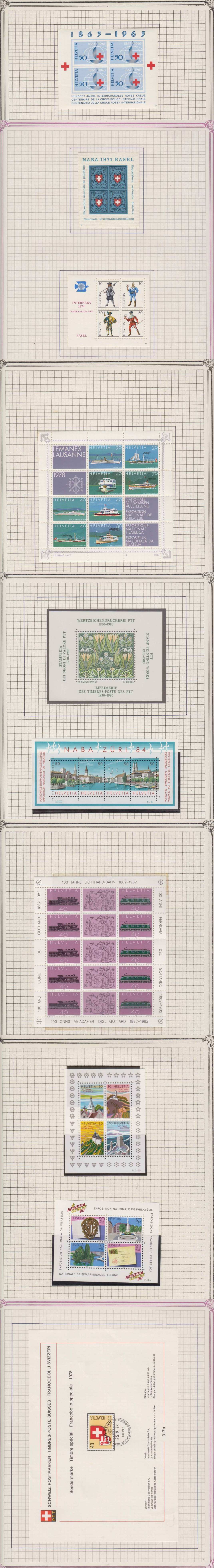 Switzerland — Deep Back of the Book collection on 20 album pages including air post, tax, Military,…