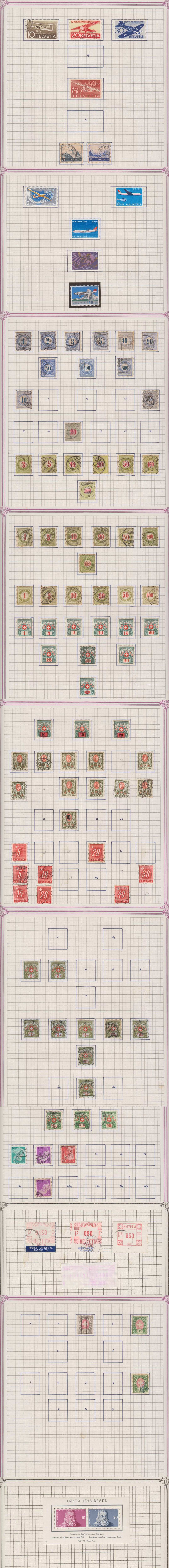 Switzerland — Deep Back of the Book collection on 20 album pages including air post, tax, Military,…