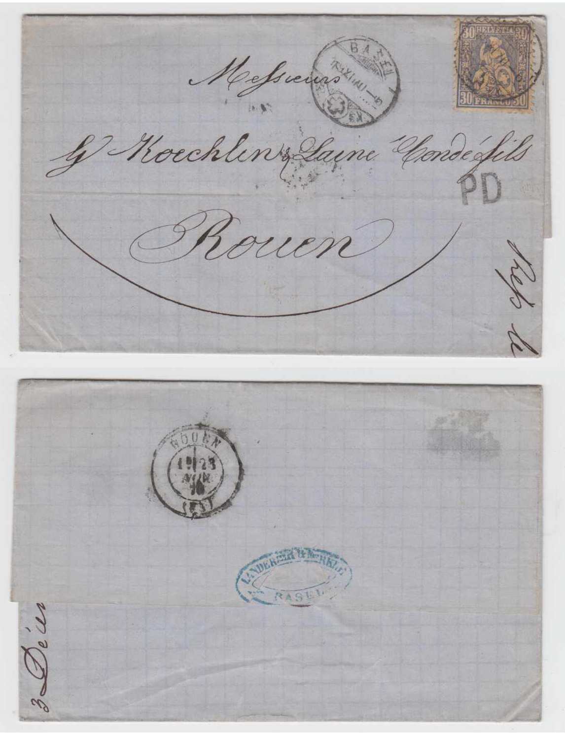 Switzerland 1870 — Nov 19