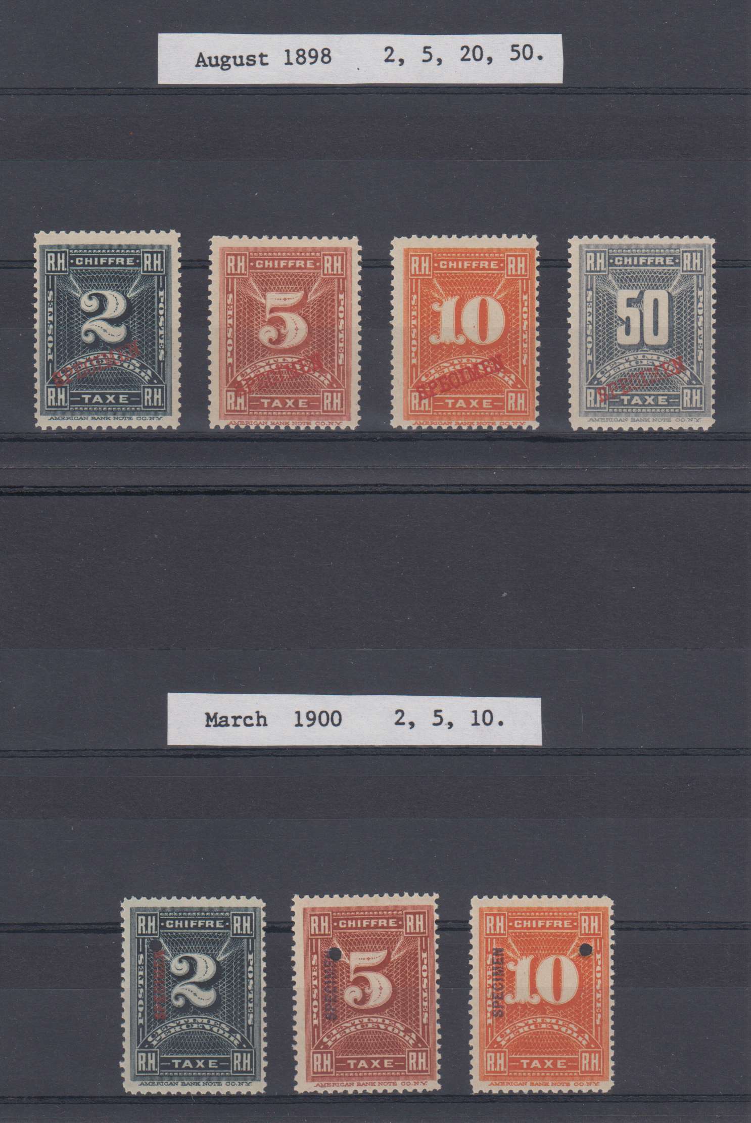 Haiti 1898 — Postage due