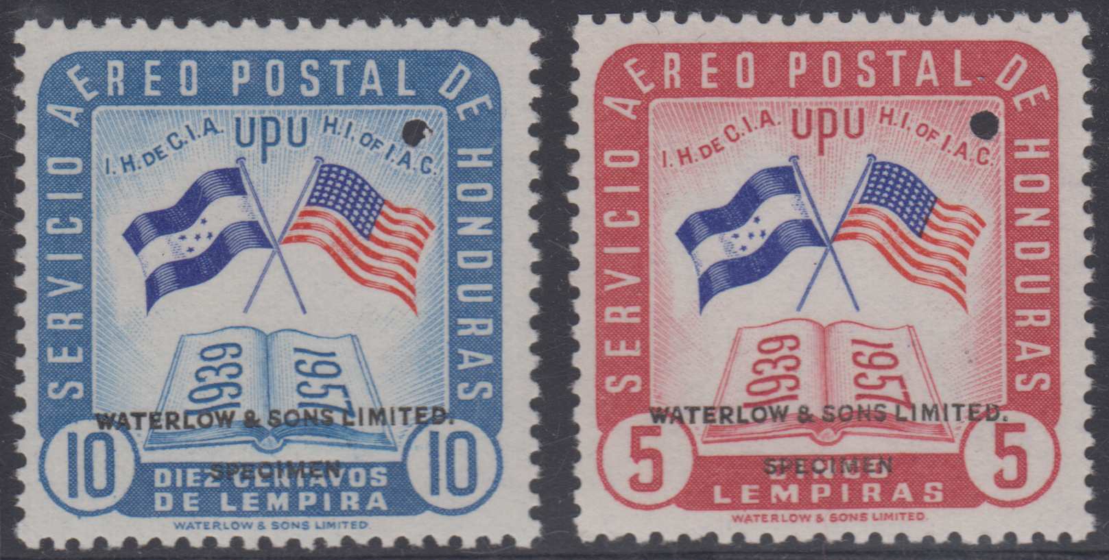 Honduras 1958 — Flag OF Honduras & USA