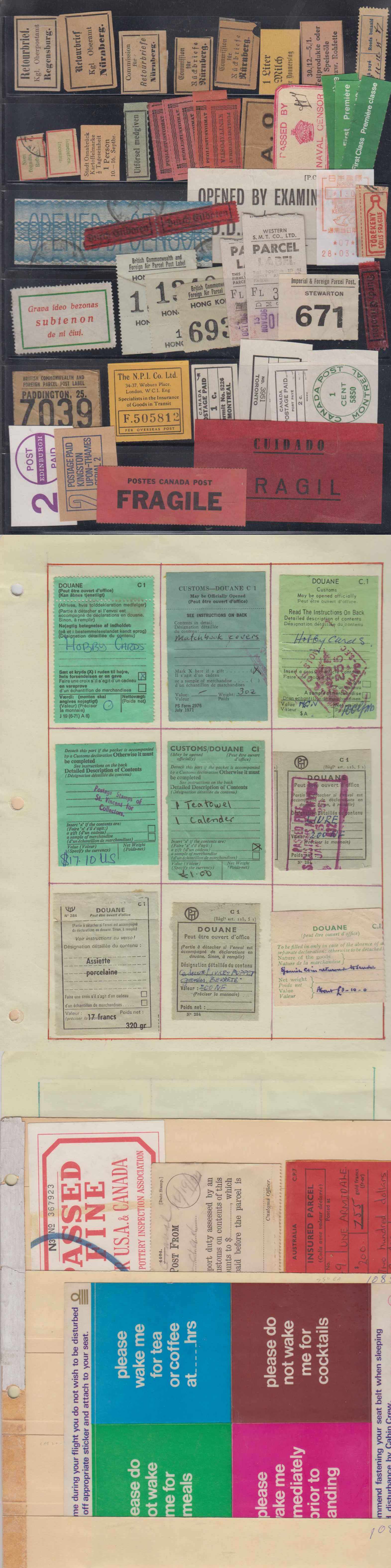 Superbe collection of 589 airmail, Express, Special Delivery, Baggage, Customs, Censor,…