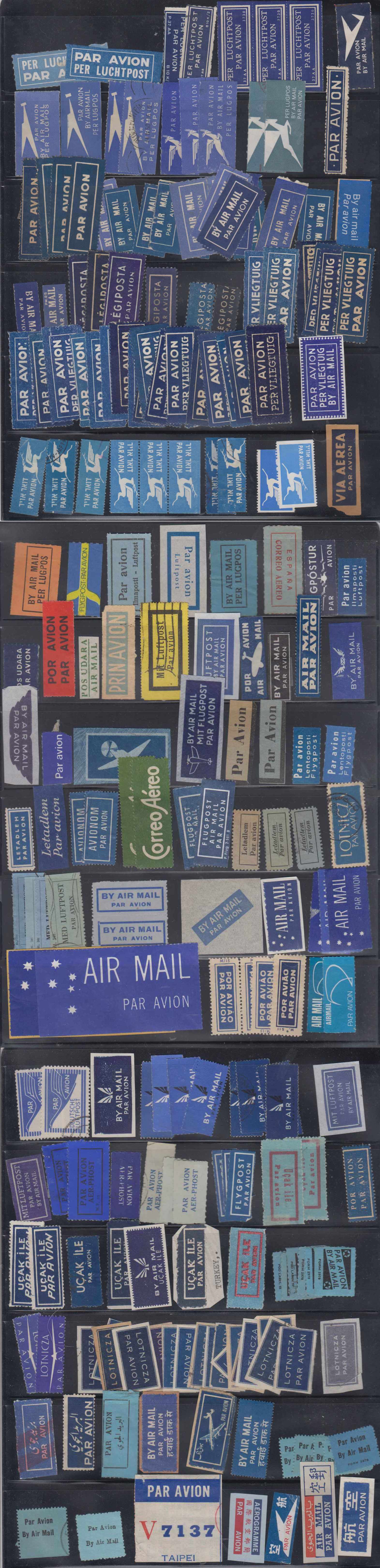 Superbe collection of 589 airmail, Express, Special Delivery, Baggage, Customs, Censor,…