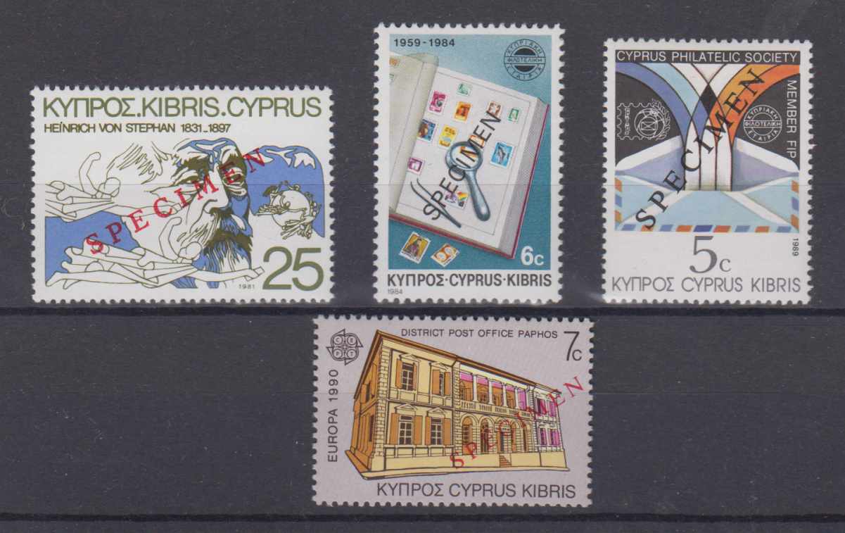 Cyprus 1981 — Scott 570, 633, 734 & 755