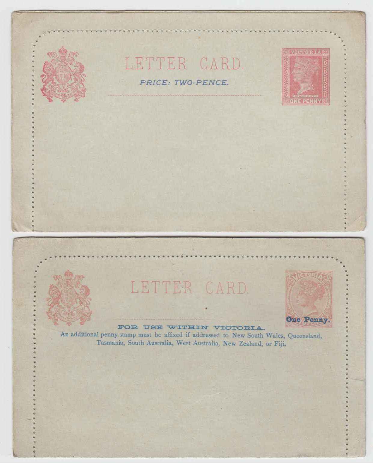 Australia 1895 — Letter Cards