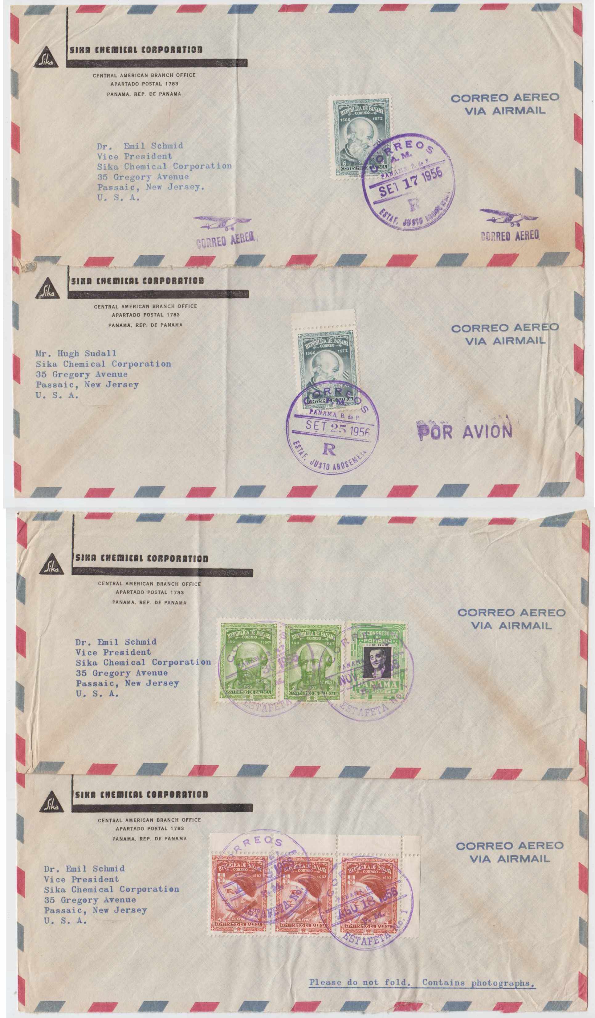 Panama 1956 — Popes issue